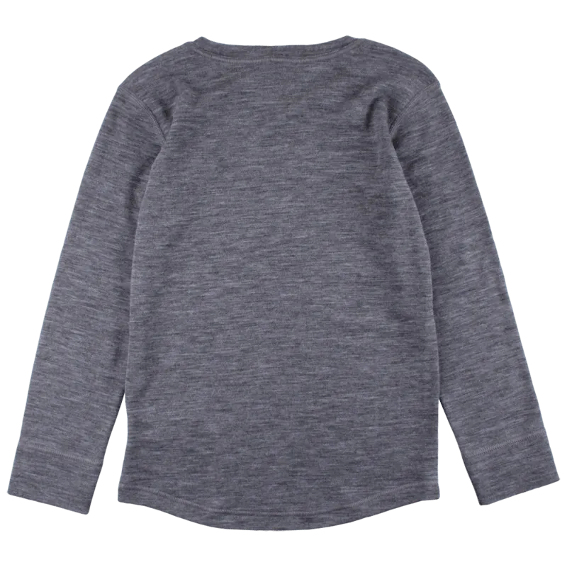 Nordic Label Wool Base Layer Top: Dark Grey Melange