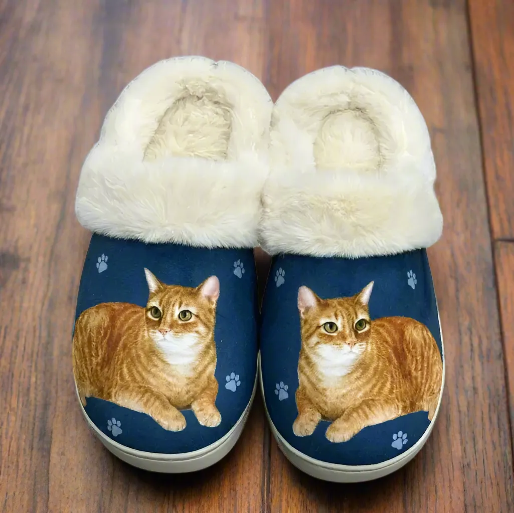 Orange Tabby Snuggs Slippers