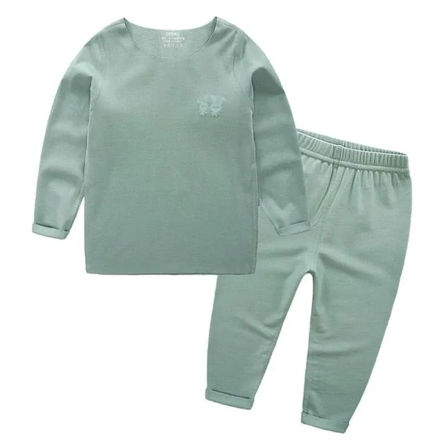 OURS BLANC Thin Thermal Underwear Set - Kid's