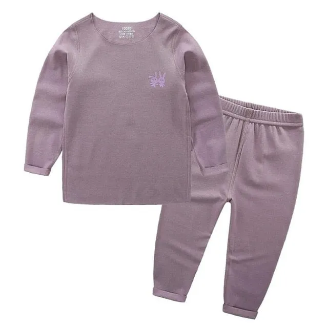 OURS BLANC Thin Thermal Underwear Set - Kid's