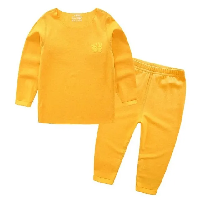 OURS BLANC Thin Thermal Underwear Set - Kid's