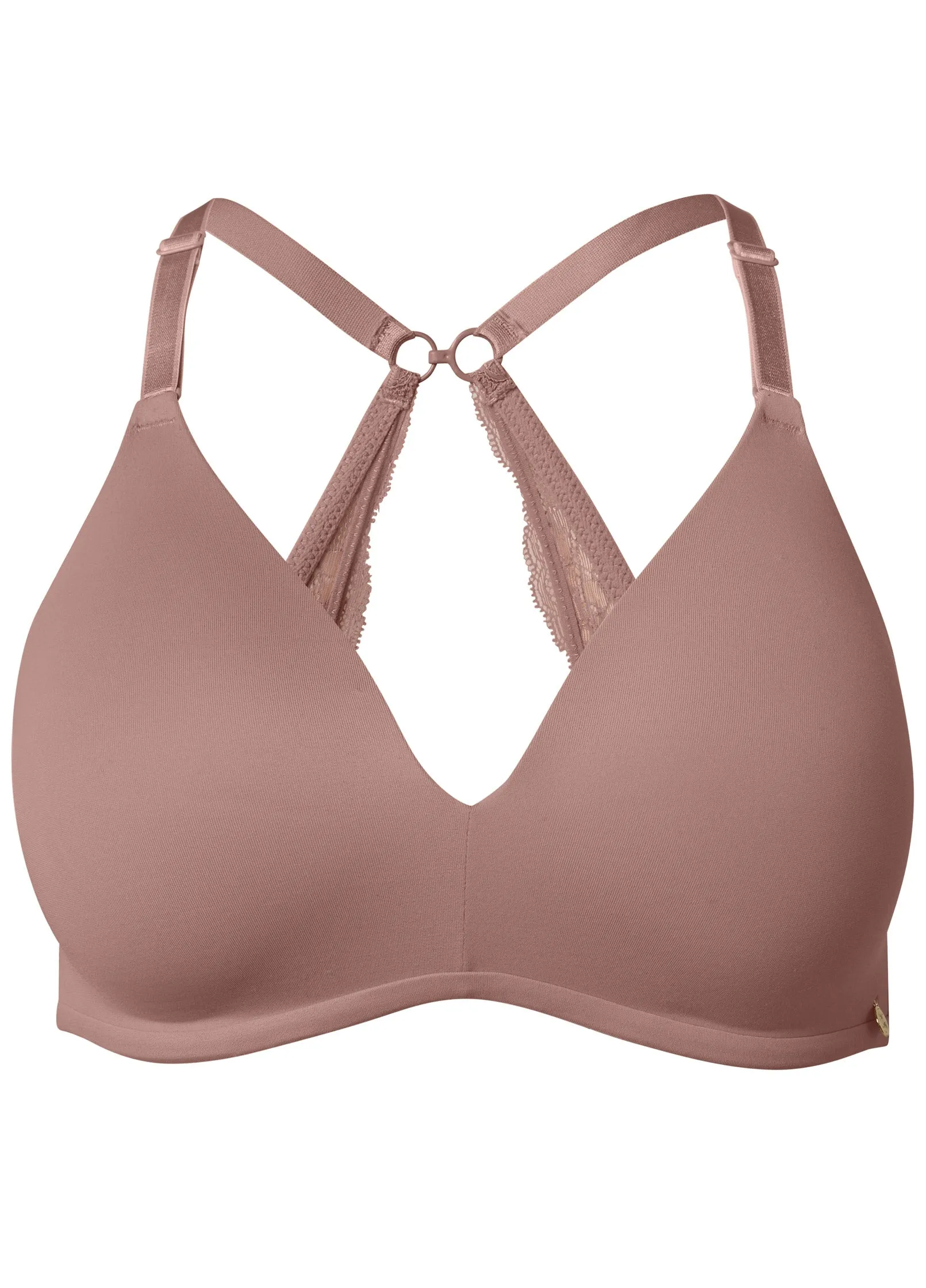 Pearl By VENUS® Lace Back Wireless Bra - Evening Mauve