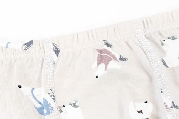 Polar Bear Bamboo Girls Boy Short Underwear - 2 Pack