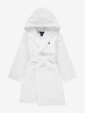 Ralph Lauren Kids Hooded Plush Terry Bathrobe in White