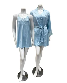 T90484 T90482 Kit Blue Chemise & Kimono Set