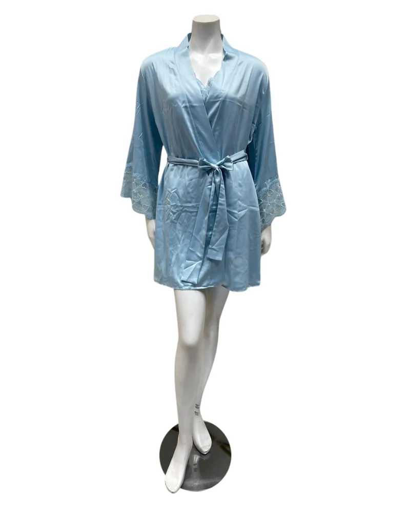 T90484 T90482 Kit Blue Chemise & Kimono Set