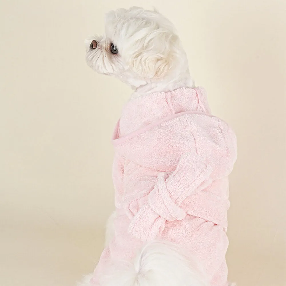 Thick Soft Absorbent Skin-Friendly Pet Hooded Bathrobe Towel