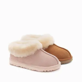 Ugg Slippers Collar Unisex Premium Sheepskin Slippers Suede