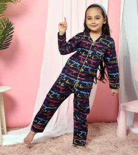 Unique Everyday Printed Girls Nightsuit Set