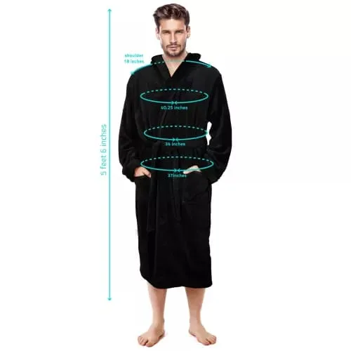 Unisex Fleece Hooded  Bathrobes