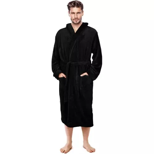 Unisex Fleece Hooded  Bathrobes