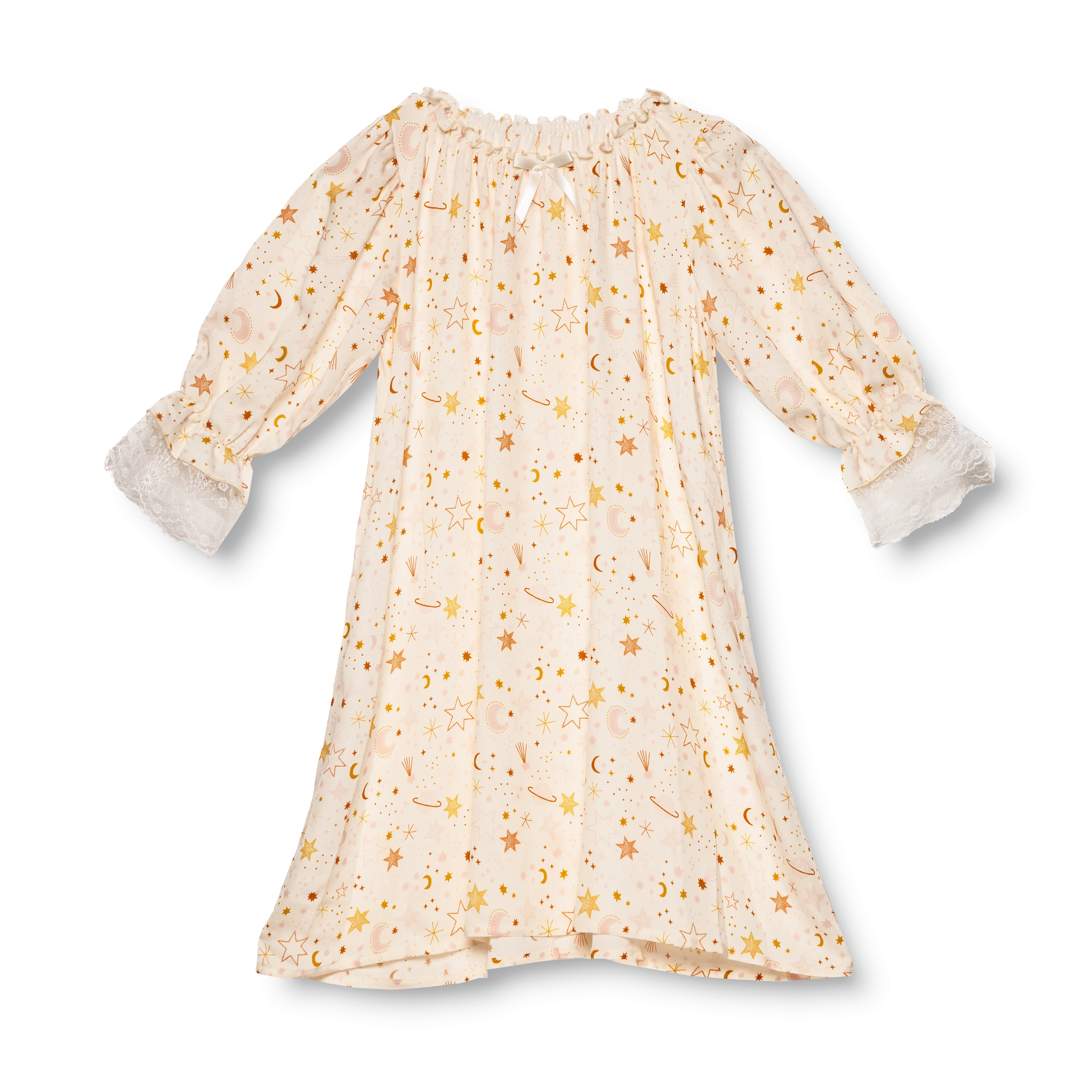 VICTORIA - GIRLS' NIGHTDRESS BEIGE STARS