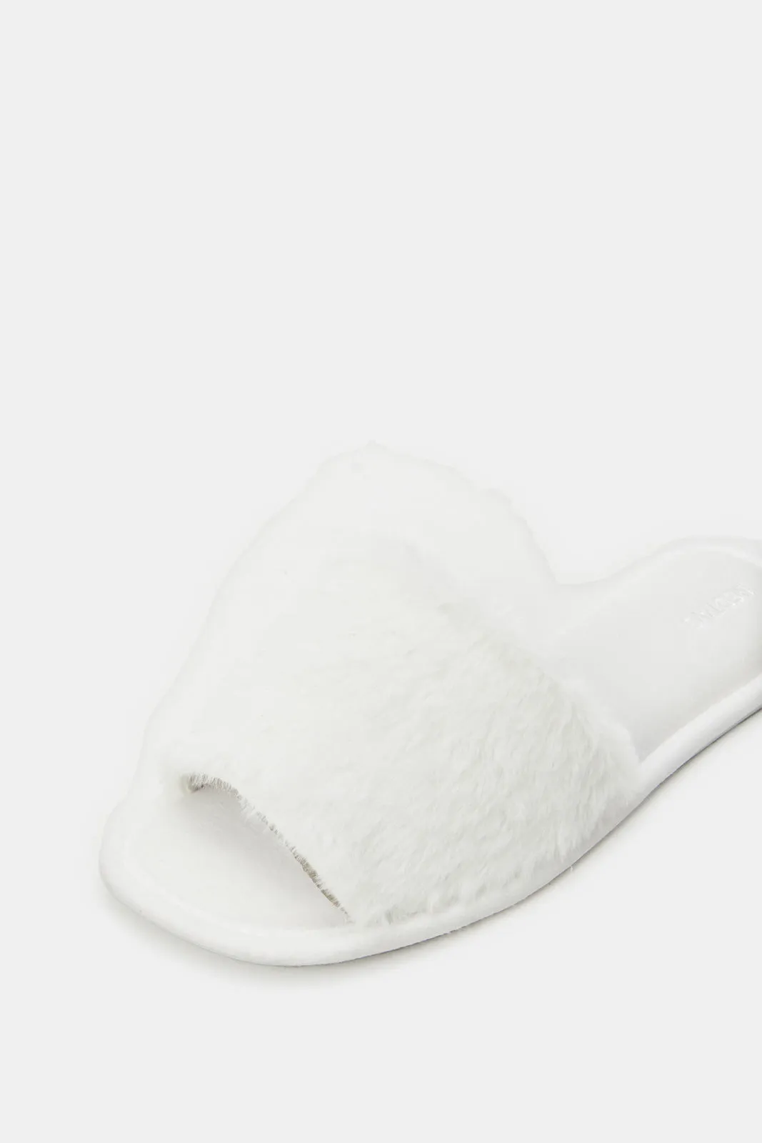 Women White Classic Slippers