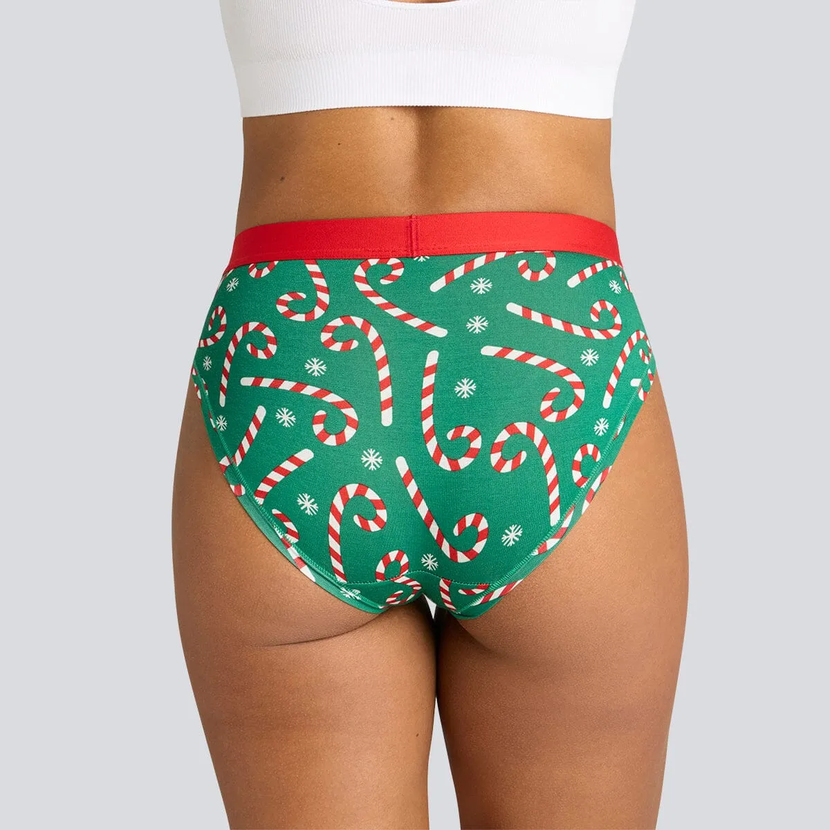 Women's Bikini Brief - Candy Canes