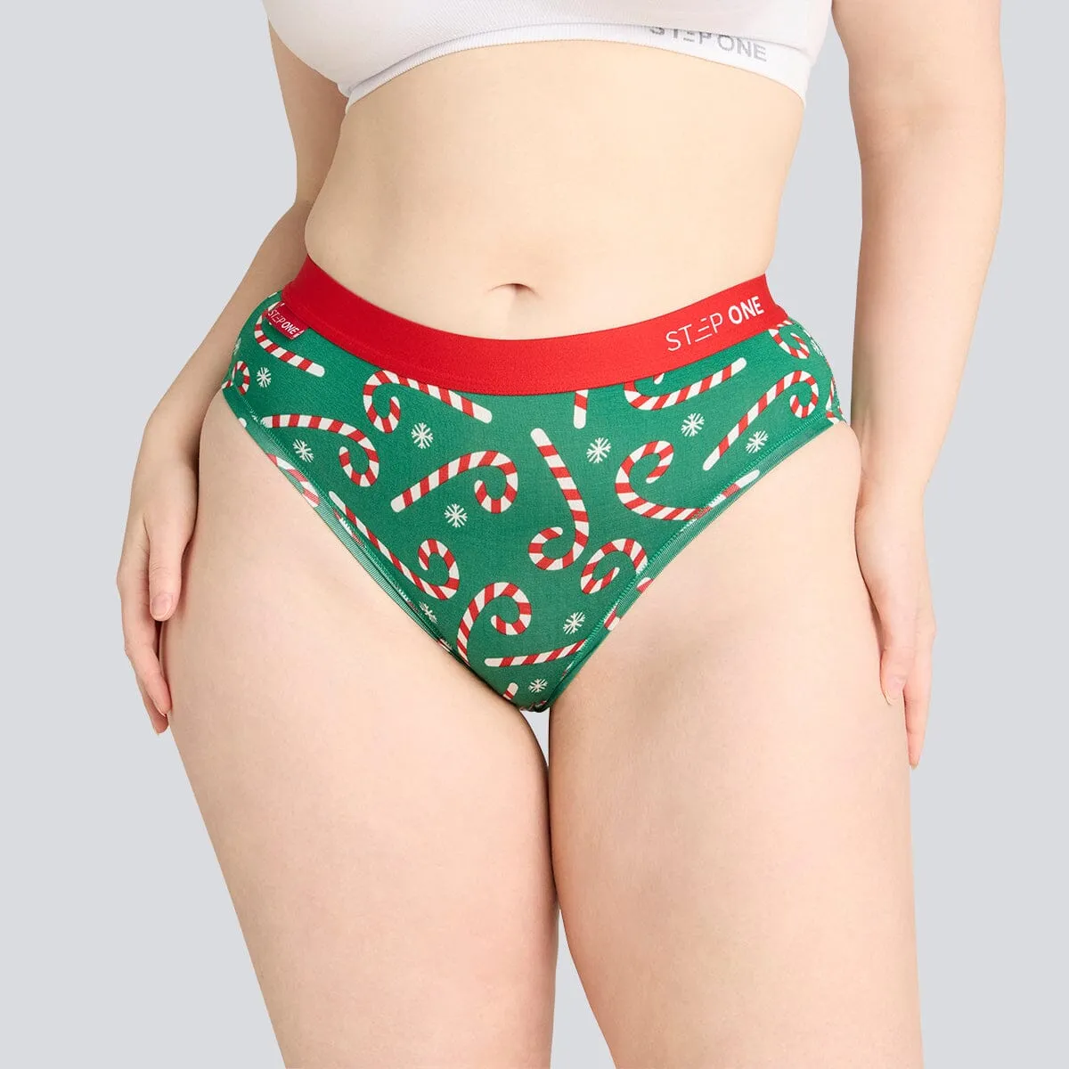 Women's Bikini Brief - Candy Canes