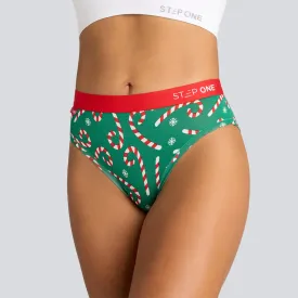 Women's Bikini Brief - Candy Canes