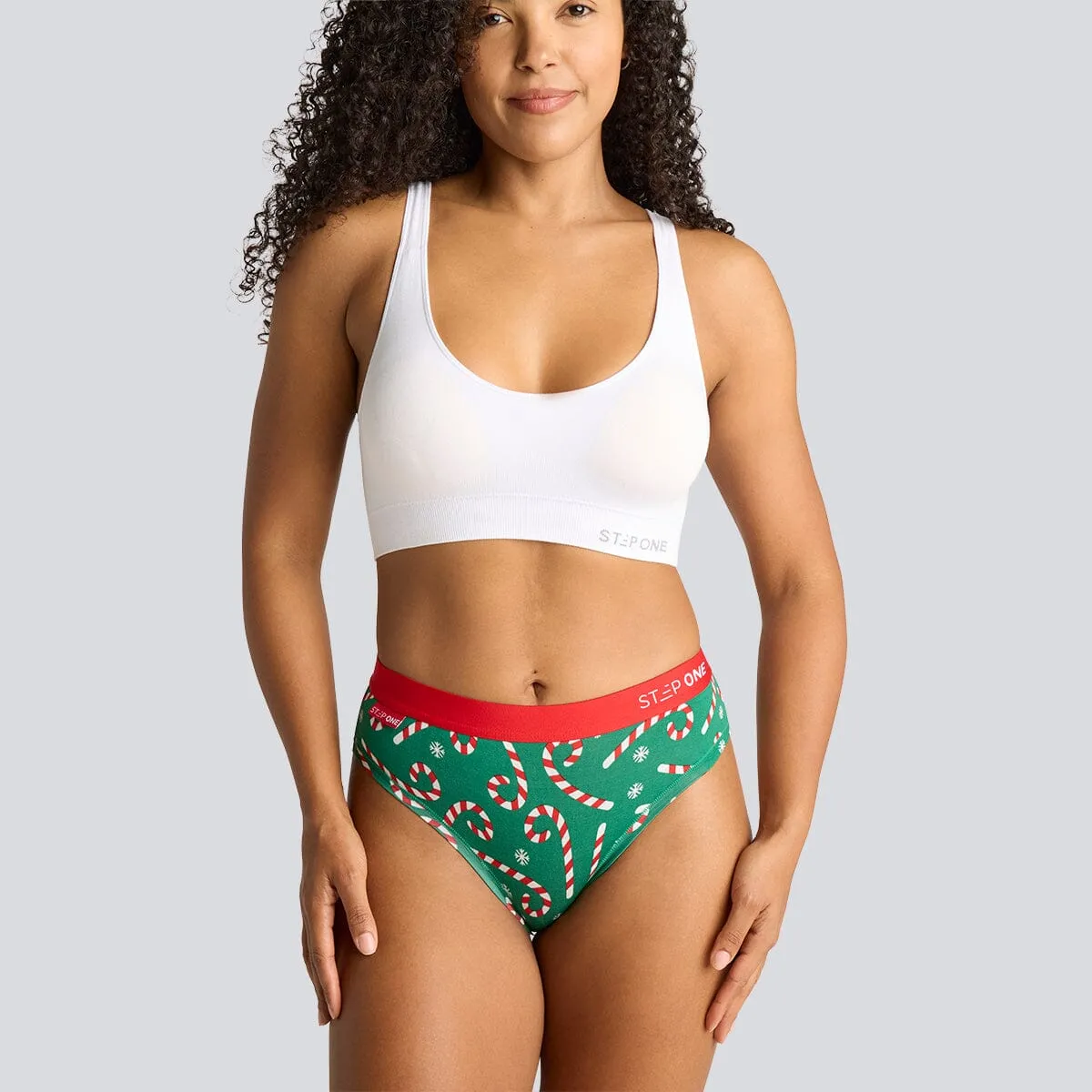 Women's Bikini Brief - Candy Canes