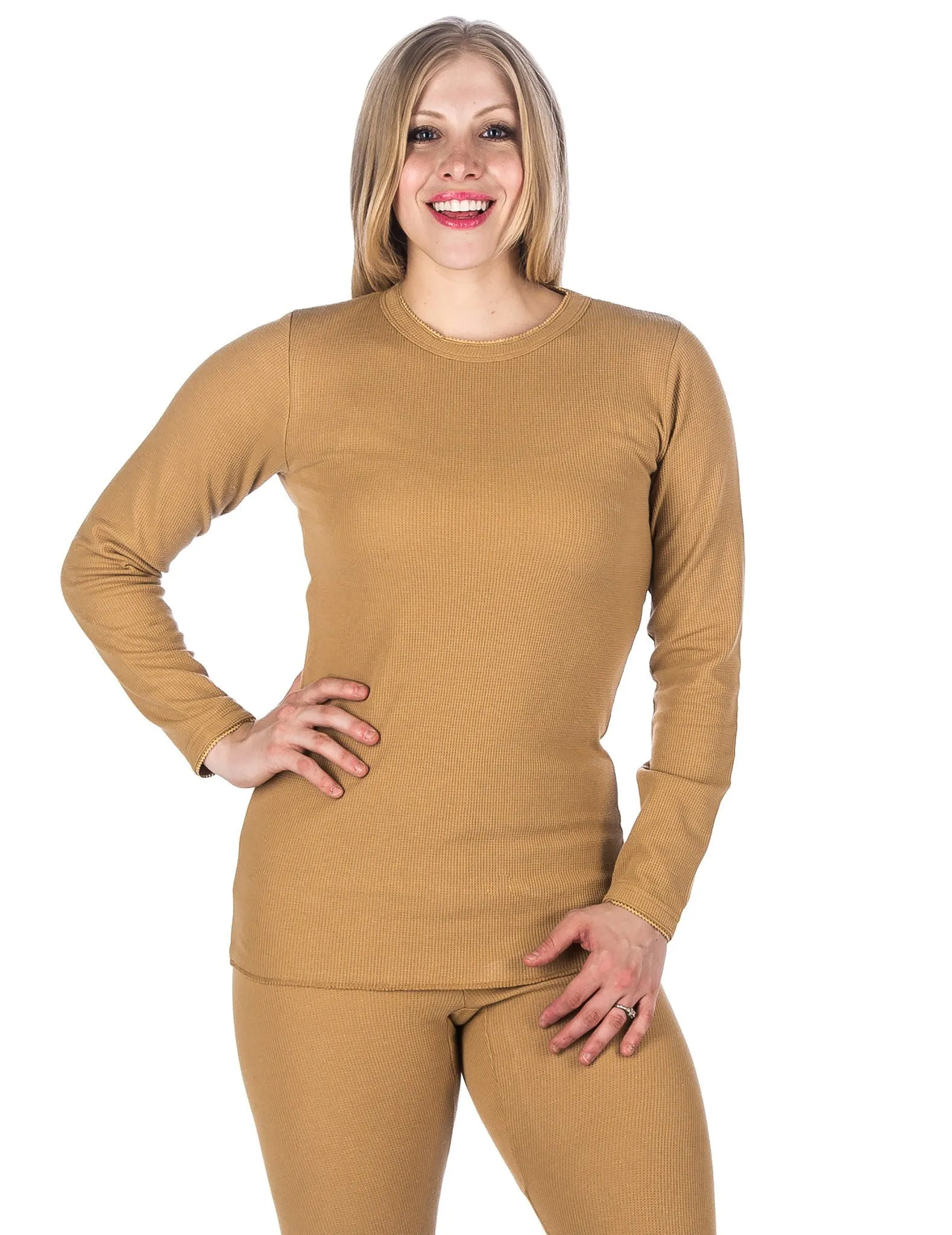 Women's Extreme Cold Waffle Knit Thermal Crew Top