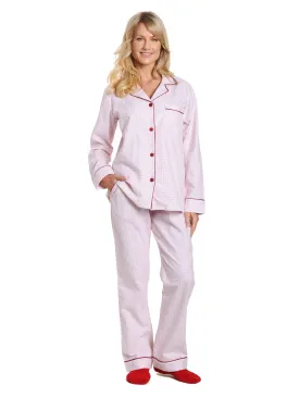 Womens Premium 100% Cotton Flannel Pajama Sleepwear Set