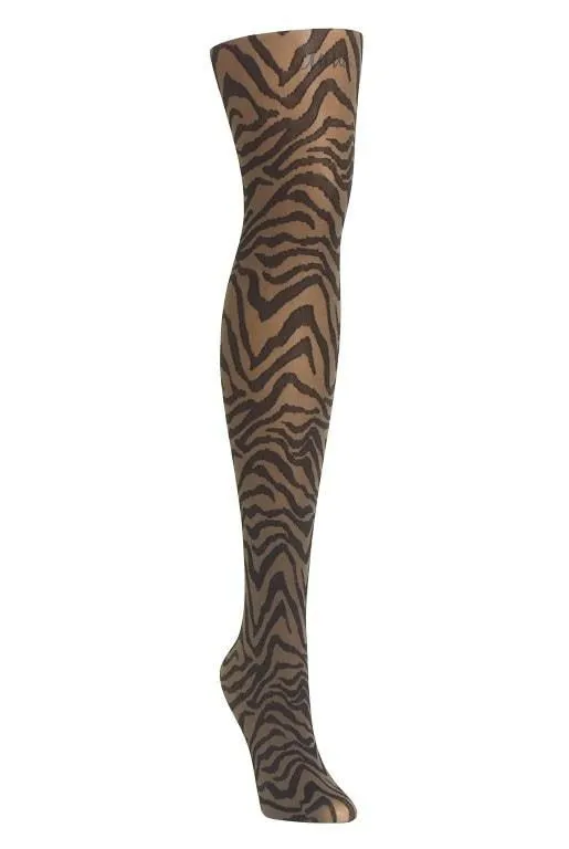 Women's Zebra Zen Opaque Nylon Tights