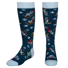 Youth Mid Volume Sock - Snow Bears